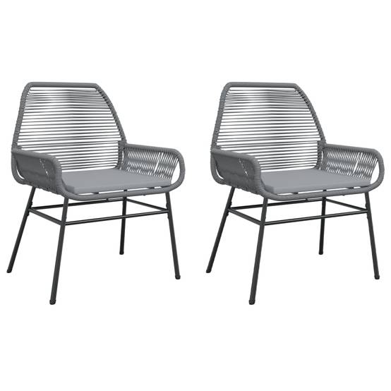Chaise bois composite 2 places rotin gris 57 x 60 x 86 cm - Prolenta premium p381.1 - Image 1
