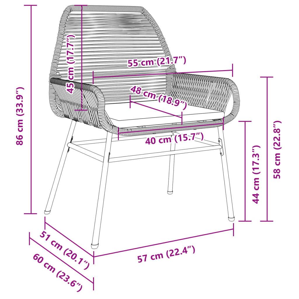 Chaise bois composite 2 places rotin gris  57 x 60 x 86 cm  - Prolenta premium  p381.1 - Image 9