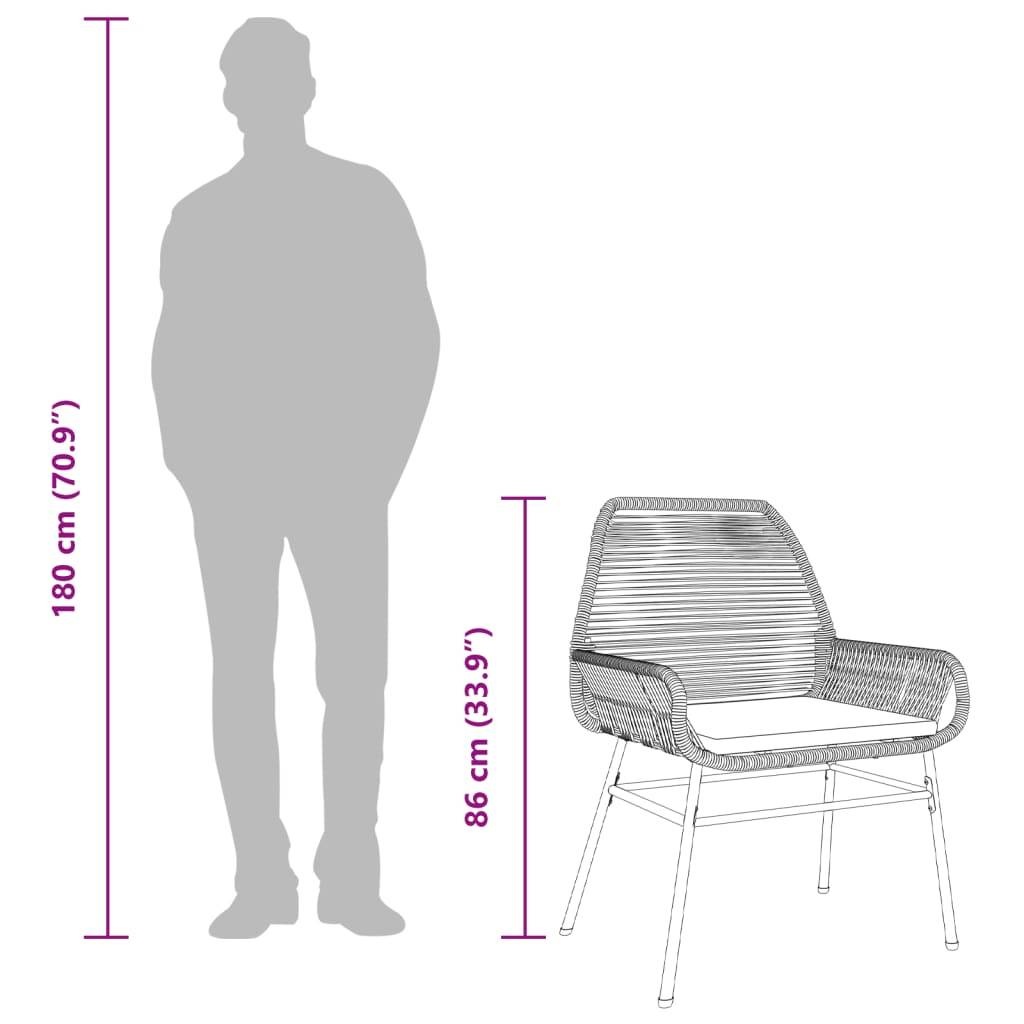 Chaise bois composite 2 places rotin gris  57 x 60 x 86 cm  - Prolenta premium  p381.1 - Image 10