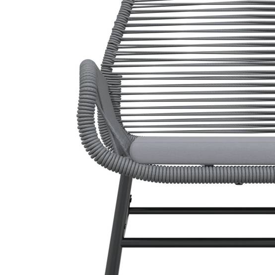 Chaise bois composite 2 places rotin gris 57 x 60 x 86 cm - Prolenta premium p381.1 - Image 8