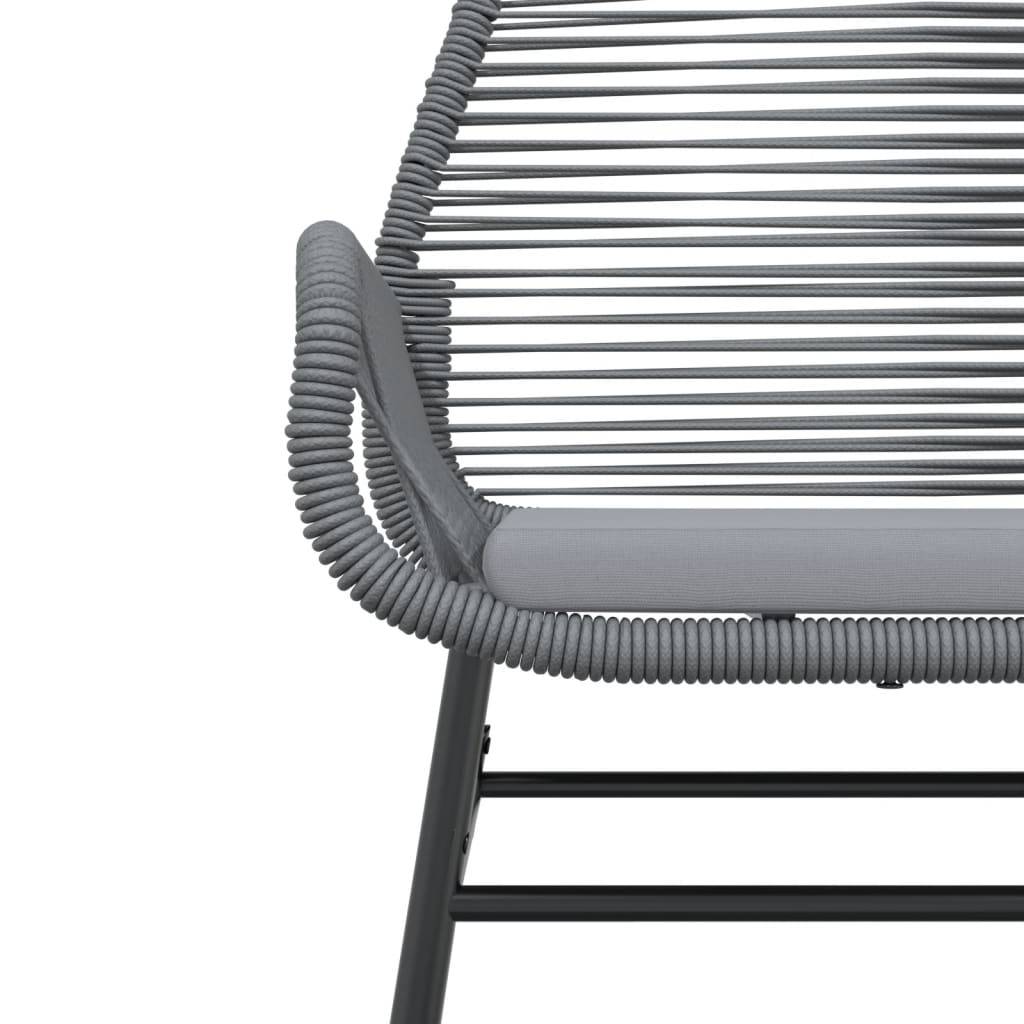 Chaise bois composite 2 places rotin gris  57 x 60 x 86 cm  - Prolenta premium  p381.1 - Image 8