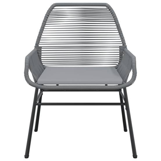 Chaise bois composite 2 places rotin gris 57 x 60 x 86 cm - Prolenta premium p381.1 - Image 5