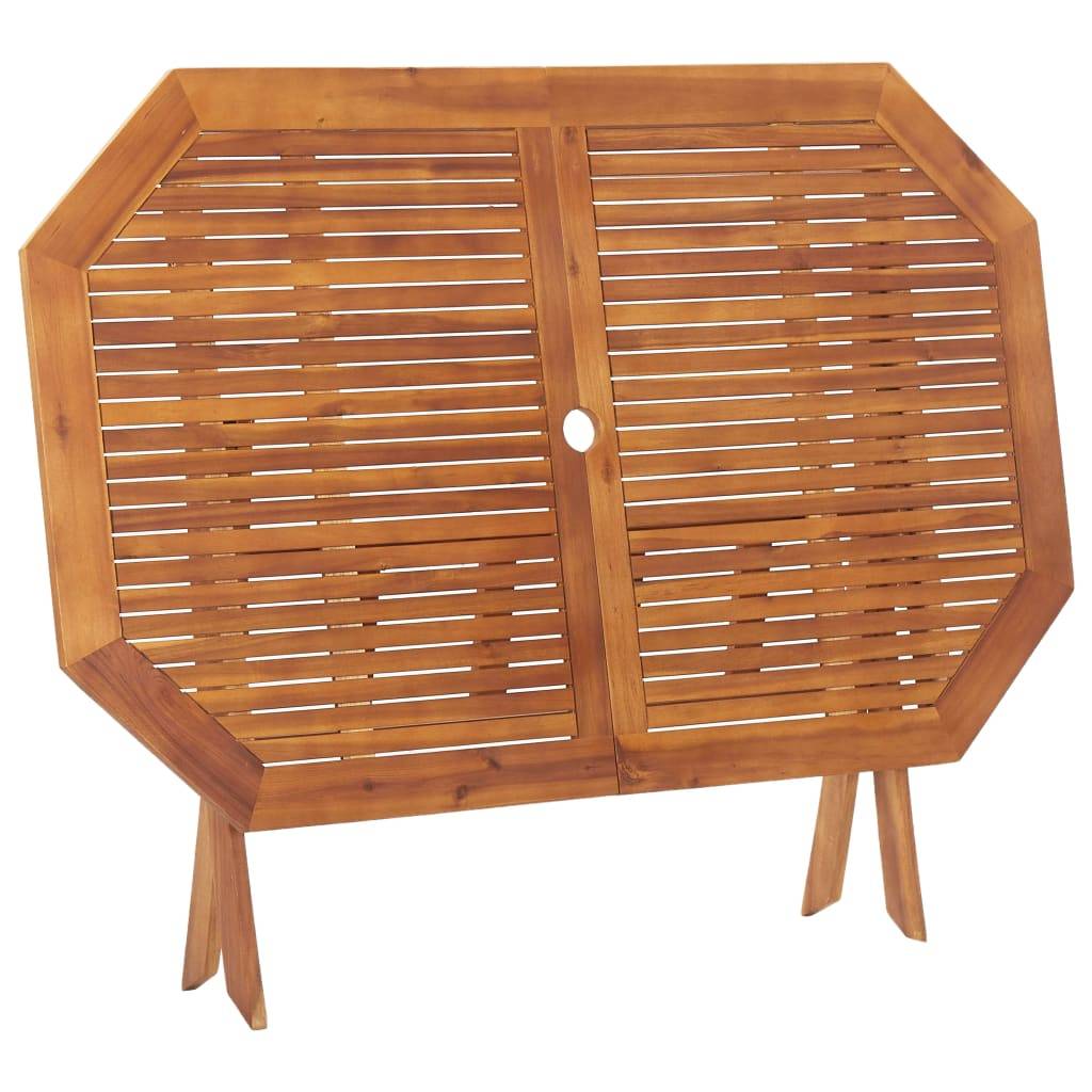 PANGIVO - Table pliable de jardin Bois d'acacia massif 135 x 85 x 75 cm - PANGIVO - Image 5