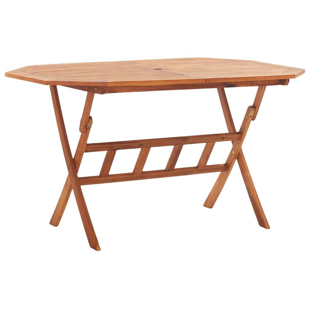 PANGIVO - Table pliable de jardin Bois d'acacia massif 135 x 85 x 75 cm - PANGIVO - Image 1
