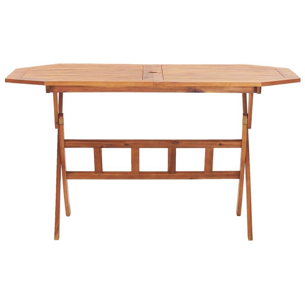 PANGIVO - Table pliable de jardin Bois d'acacia massif 135 x 85 x 75 cm - PANGIVO - Image 2