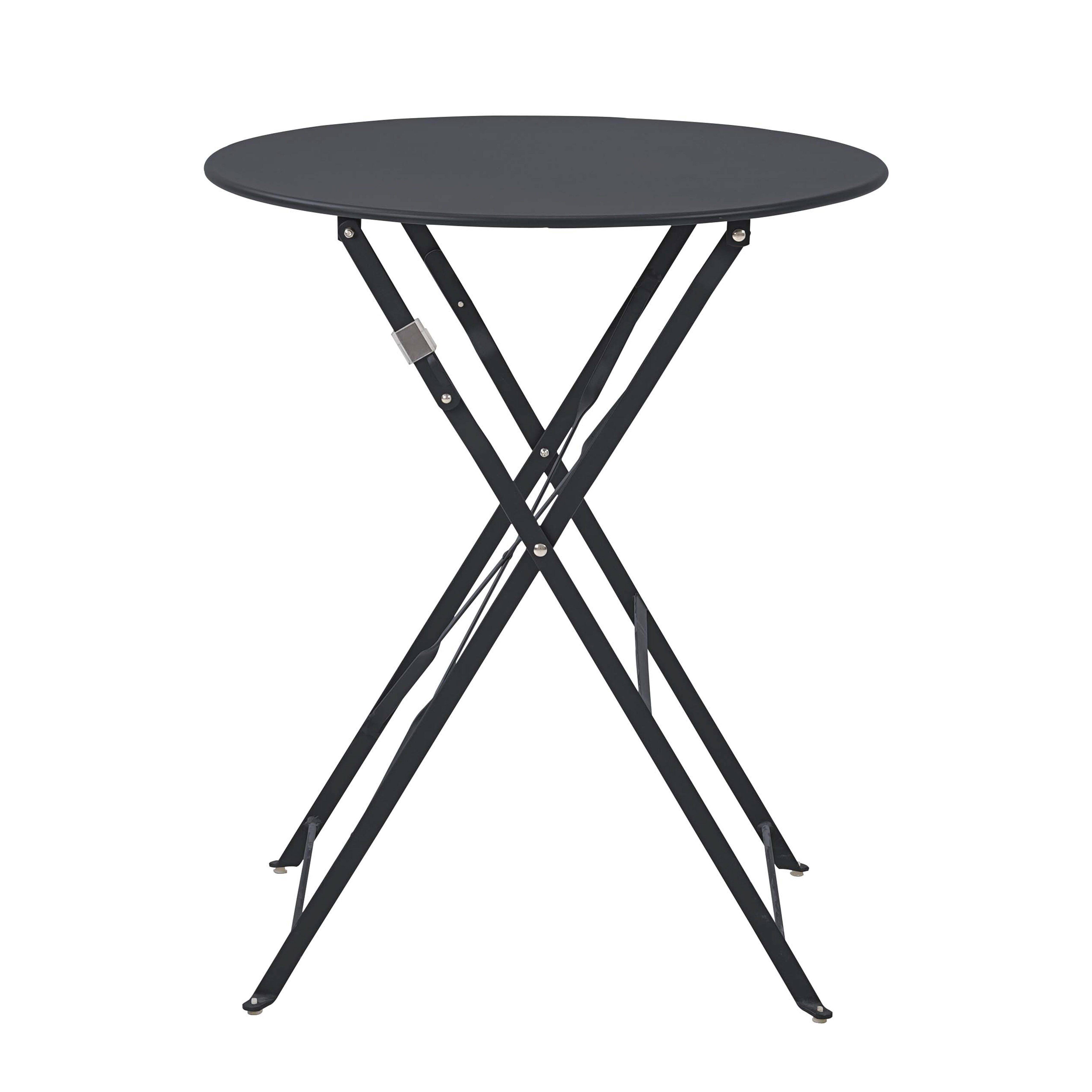 Oviala - Table pliante en acier gris anthracite Annecy - Oviala - Imagen 2