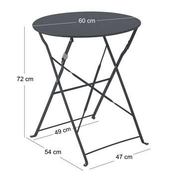 Oviala - Table pliante en acier gris anthracite Annecy - Oviala - Imagen 4