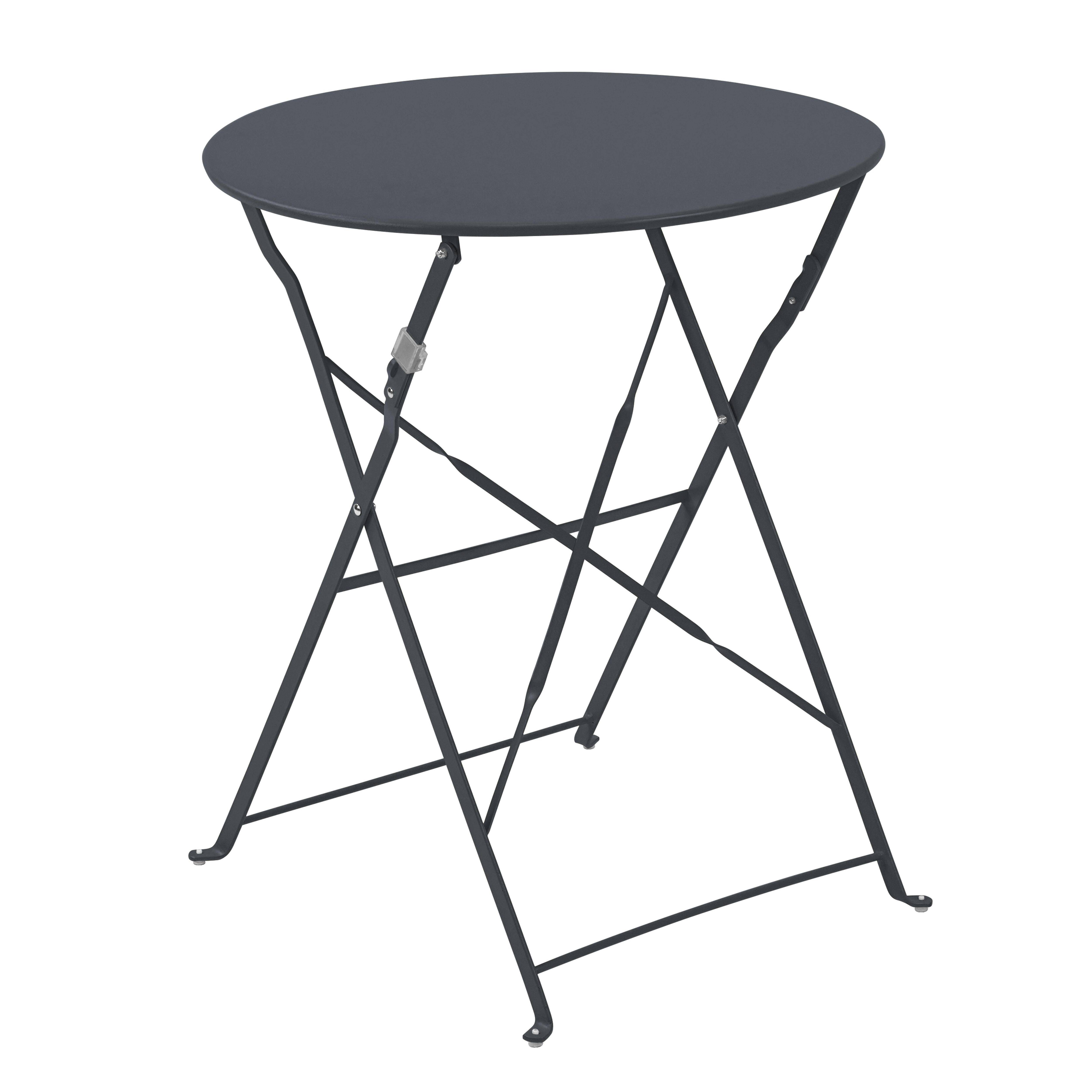 Oviala - Table pliante en acier gris anthracite Annecy - Oviala - Imagen 1
