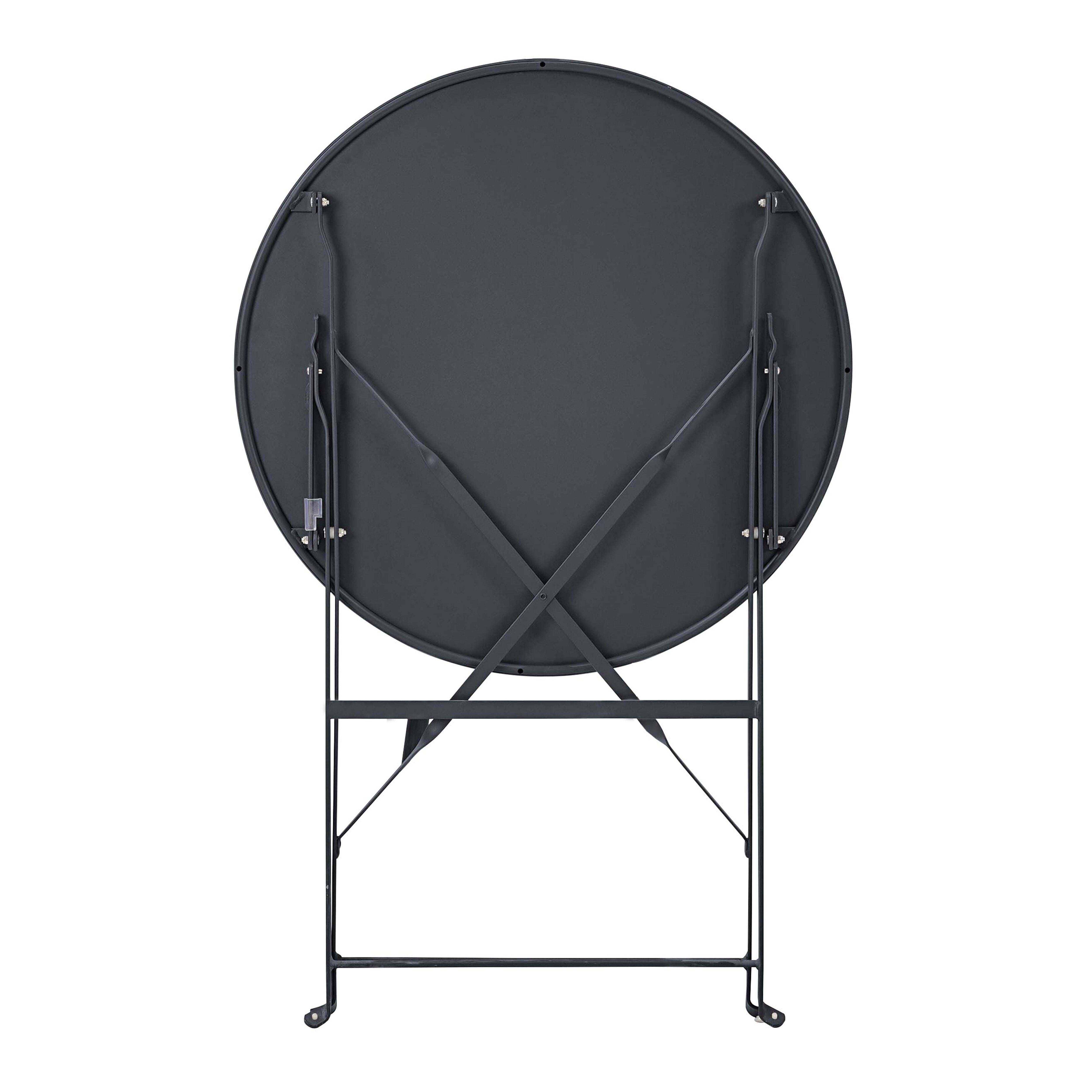 Oviala - Table pliante en acier gris anthracite Annecy - Oviala - Imagen 3