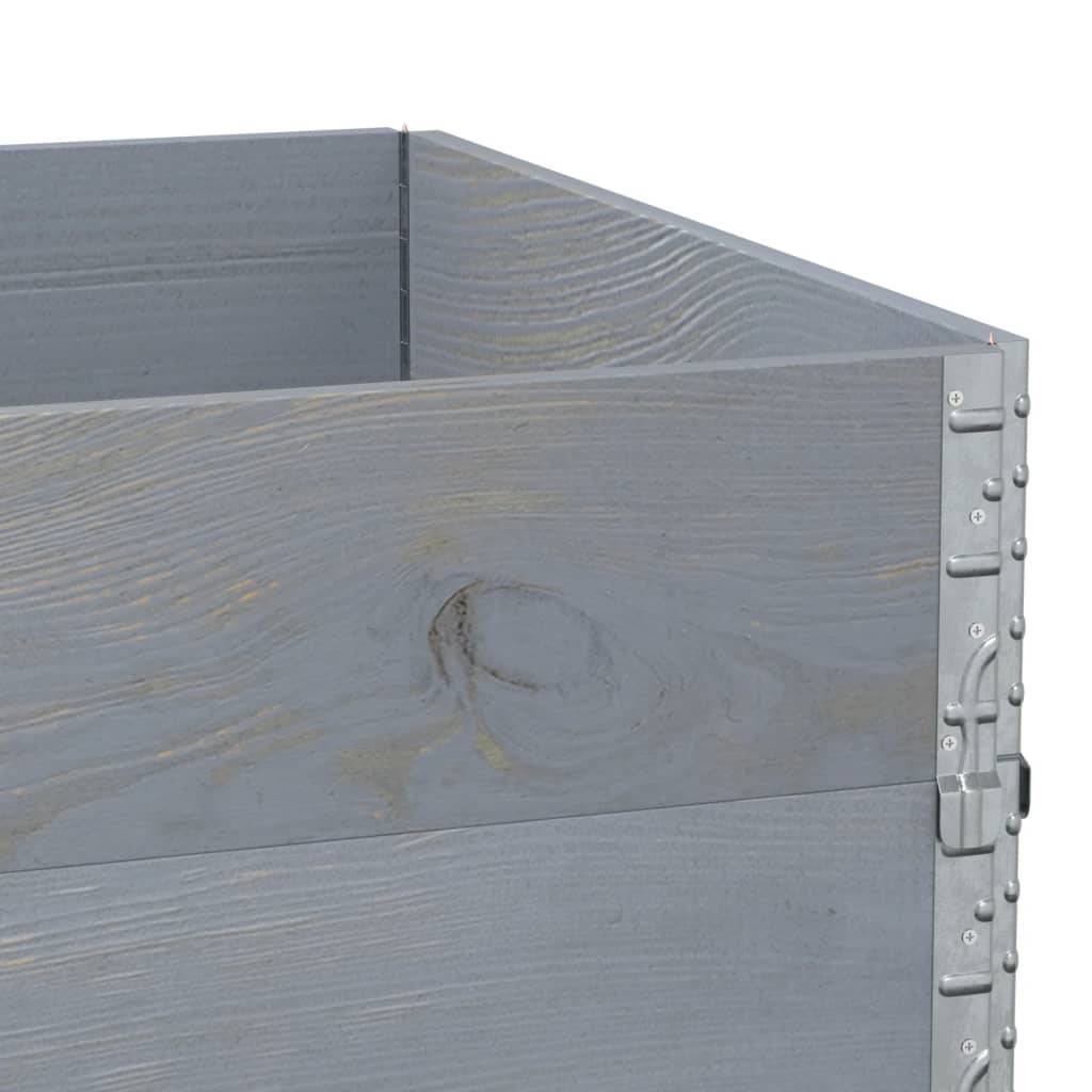 ComfortXL - Carré Potager Haut Gris en Bois Massif pour Balcon Terrasse Modulable 120x80x60,5 cm - ComfortXL Outdoor Living - Image 7
