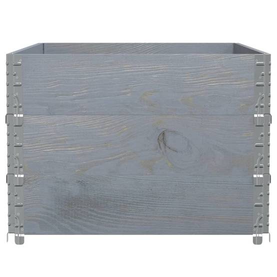 ComfortXL - Carré Potager Haut Gris en Bois Massif pour Balcon Terrasse Modulable 120x80x60,5 cm - ComfortXL Outdoor Living - Image 4
