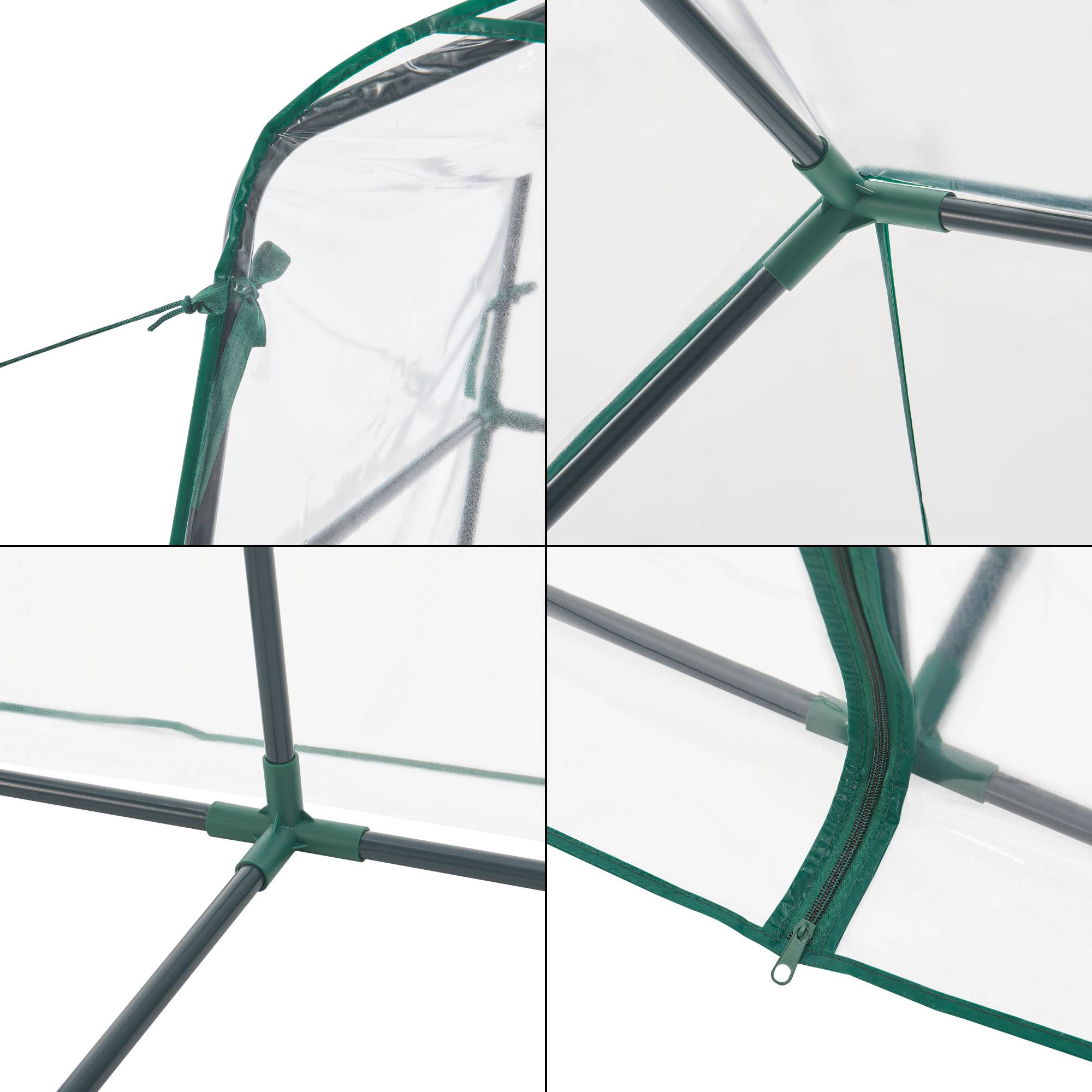 Serre de jardin Hoorn en acier et PVC avec étagères intégrées 140 x 73 x 195 cm [en.casa] - Imagen 7