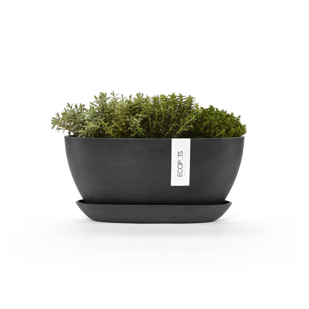 Ecopots - Pot Ovale Sofia 30 + Soucoupe - 30 x 13 x H. 13,9 cm - 2,7 L ECOPOTS - Imagen 2