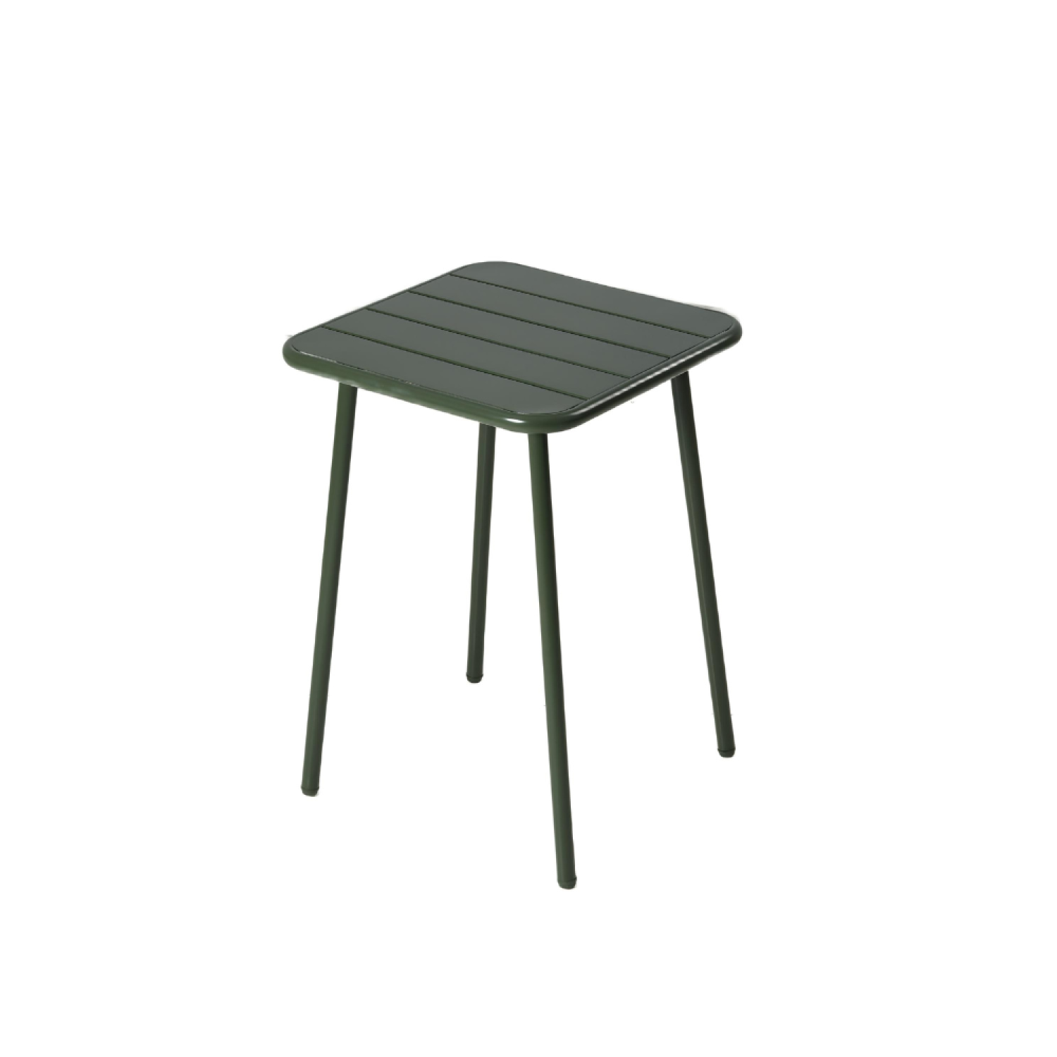 Table carrée 2 places 50x50cm vert BERGAME - Image 1