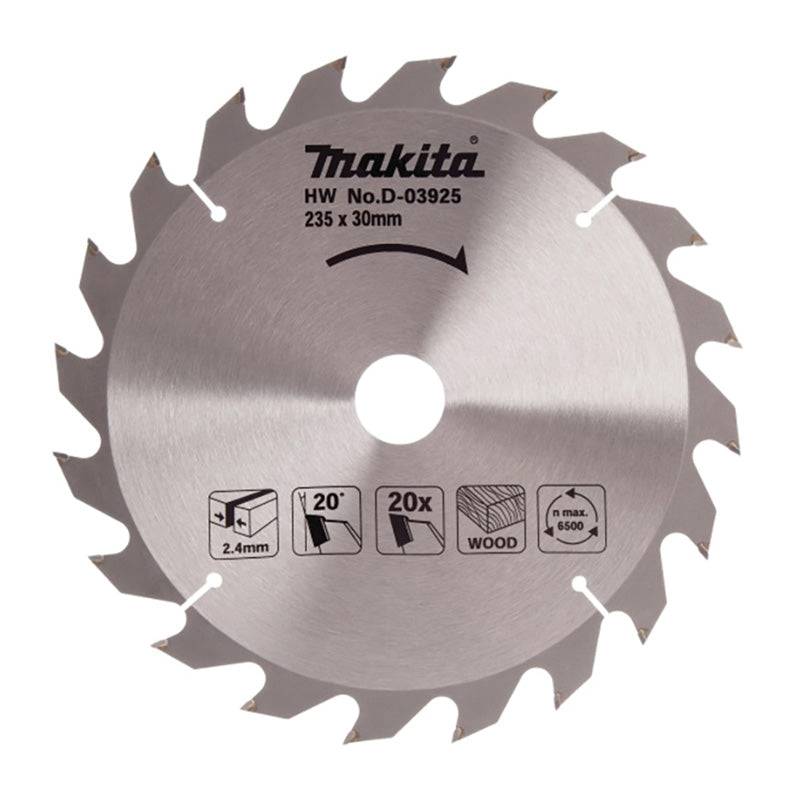Makita - Lames carbure bois standard, pour scies circulaires MAKITA - taille Ø 235 mm x 20 Dents - MAKITA ACCESSOIRES - Imagen 1