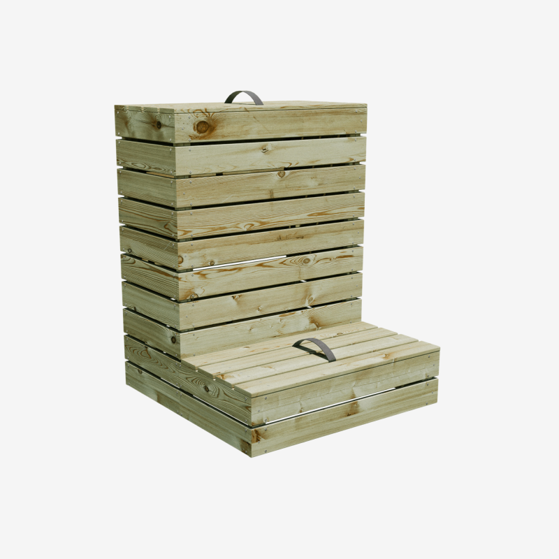 Cerland - Composteur en bois traité 79 x 81 x 100 cm Alto - Imagen 1