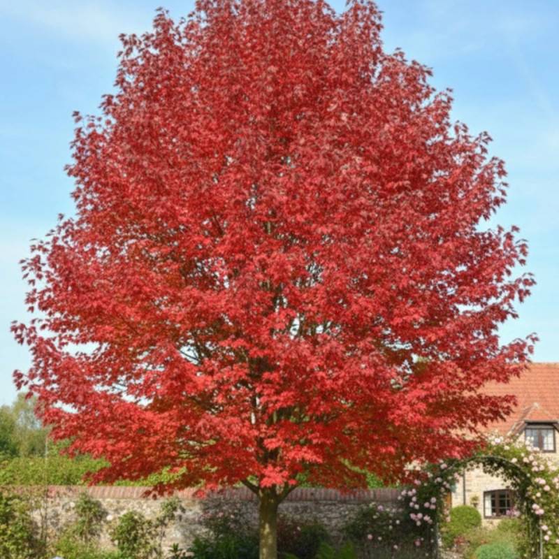 Érable rouge Fairview Flame, Acer rubrum à fleurs Rouge/Vert - feuillage Caduc - Pot de 15L - Tige 8/10 - Haut. 150/175 cm - Imagen 3