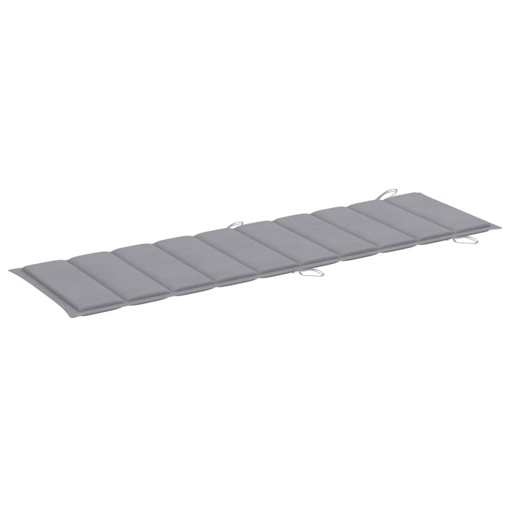 Helloshop26 - Transat chaise longue bain de soleil lit de jardin terrasse meuble d'extérieur à bascule avec coussin bois de teck solide - Imagen 6