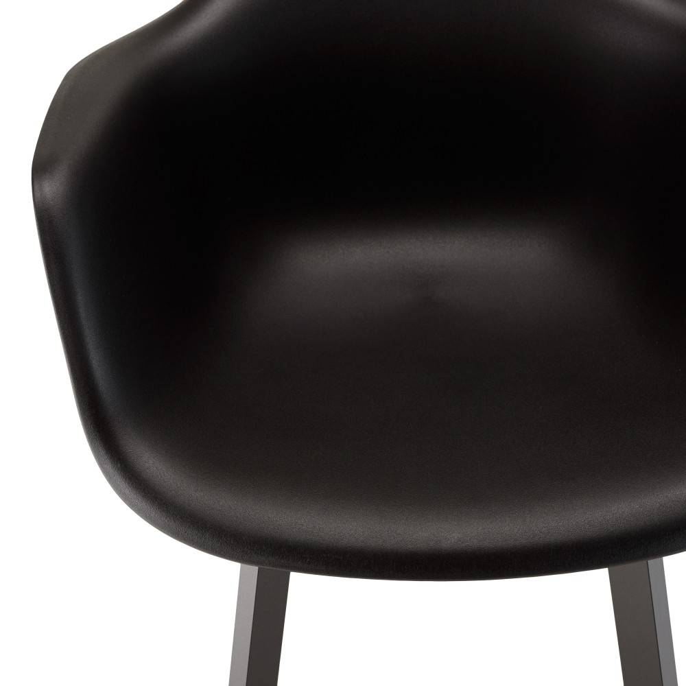 MALO - Lot de 6 fauteuils noirs dossier arrondi - Image 10