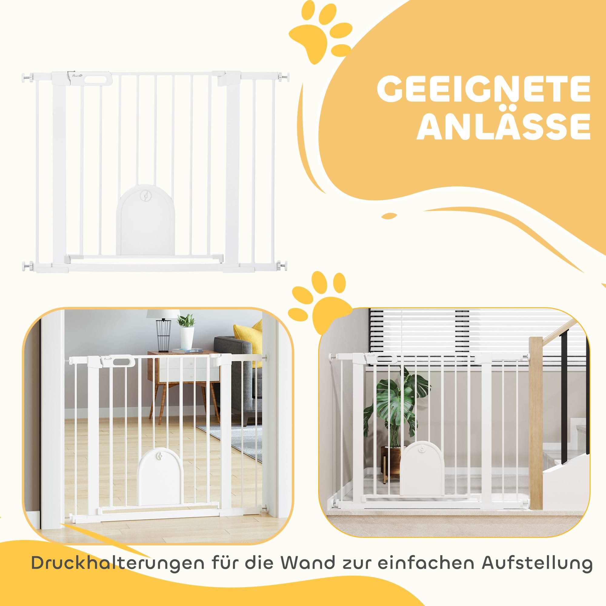 Barrière de sécurité escalier et porte pour chien, protection pour animal, acier - Image 10