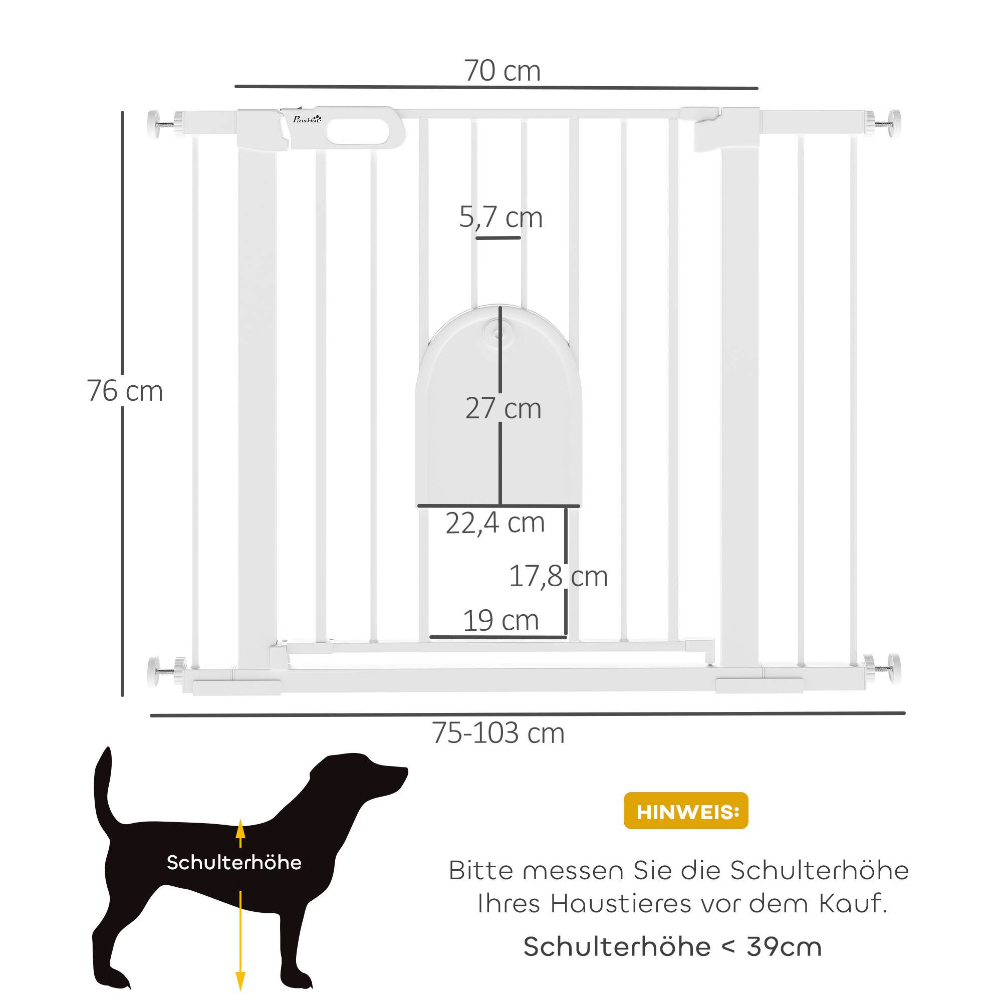 Barrière de sécurité escalier et porte pour chien, protection pour animal, acier - Image 5