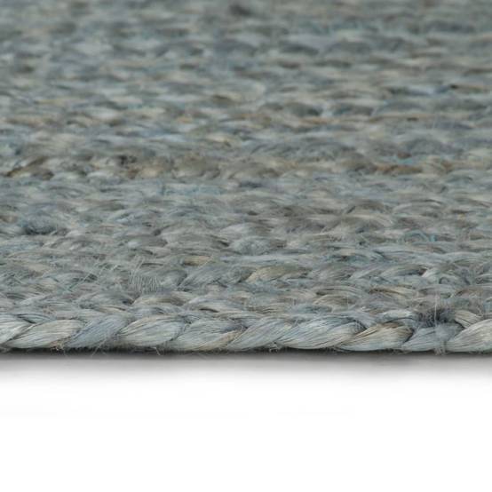 Tapis Rond Jute Fait Main Tressage Artisanal pour Décoration Naturelle Vert Olive 90 cm – ComfortXL Outdoor Living - Image 3