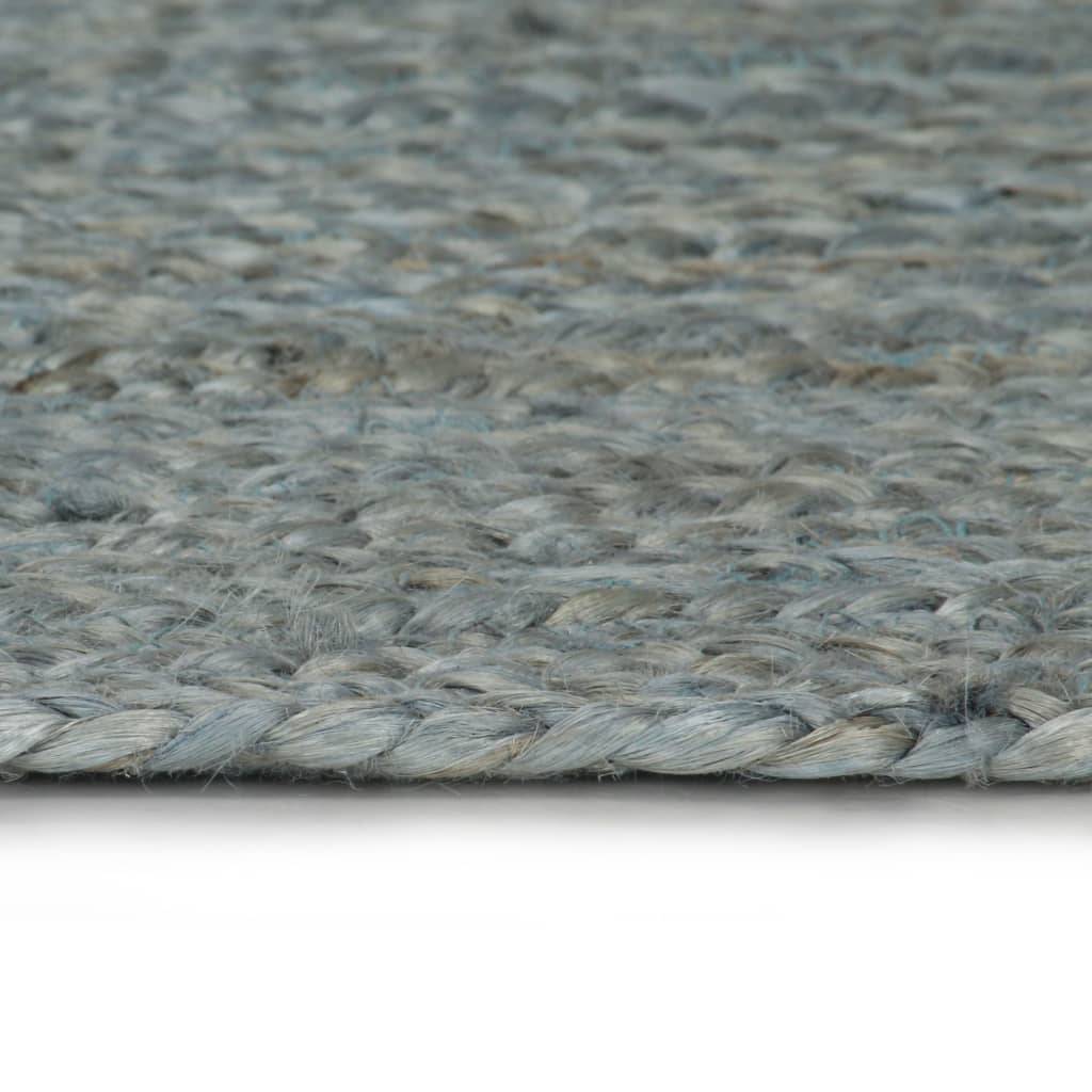 Tapis Rond Jute Fait Main Tressage Artisanal pour Décoration Naturelle Vert Olive 90 cm – ComfortXL Outdoor Living - Image 3
