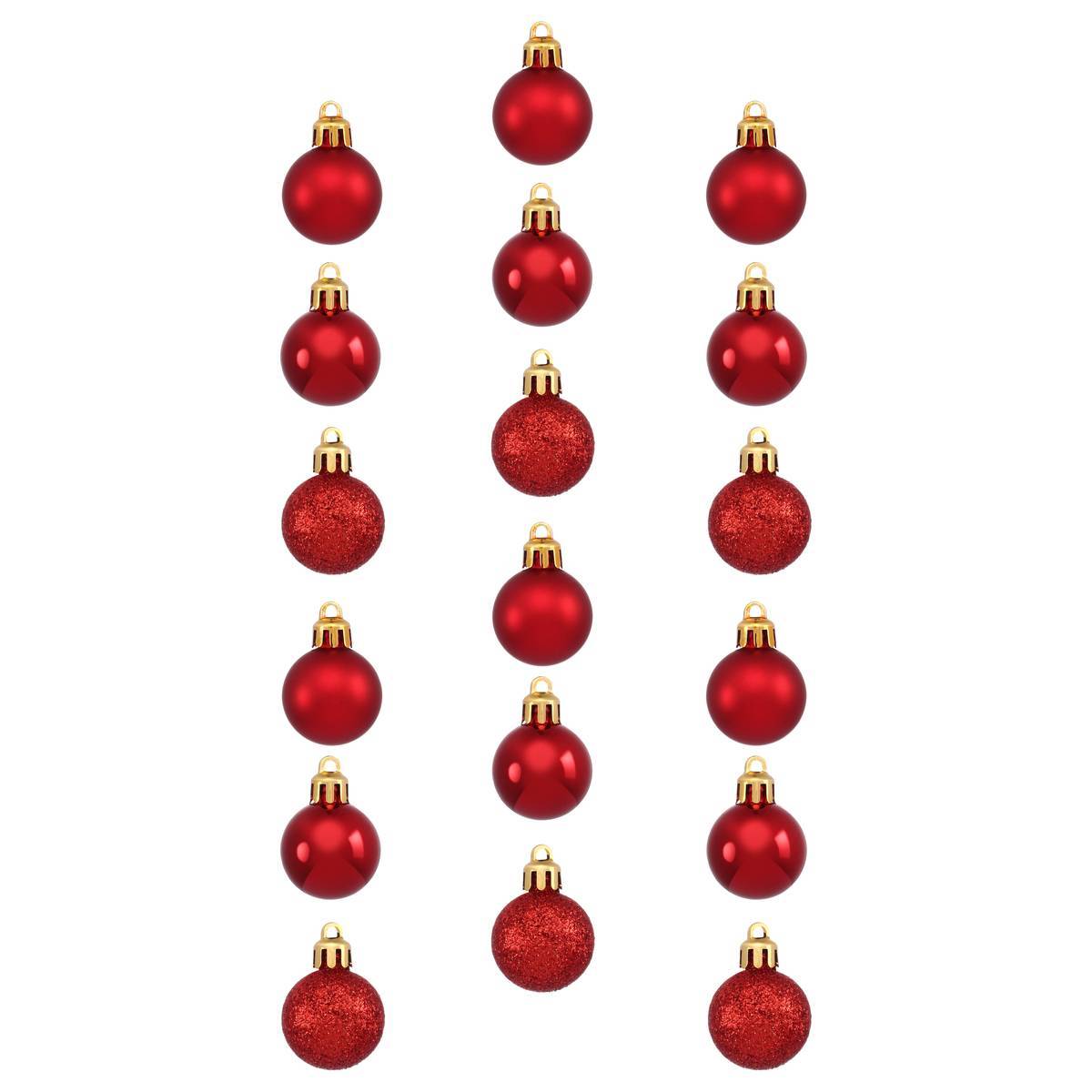 Fééric Lights & Christmas - Lot de 18 boules D.3cm rouge - Feeric Lights & Christmas - Imagen 2