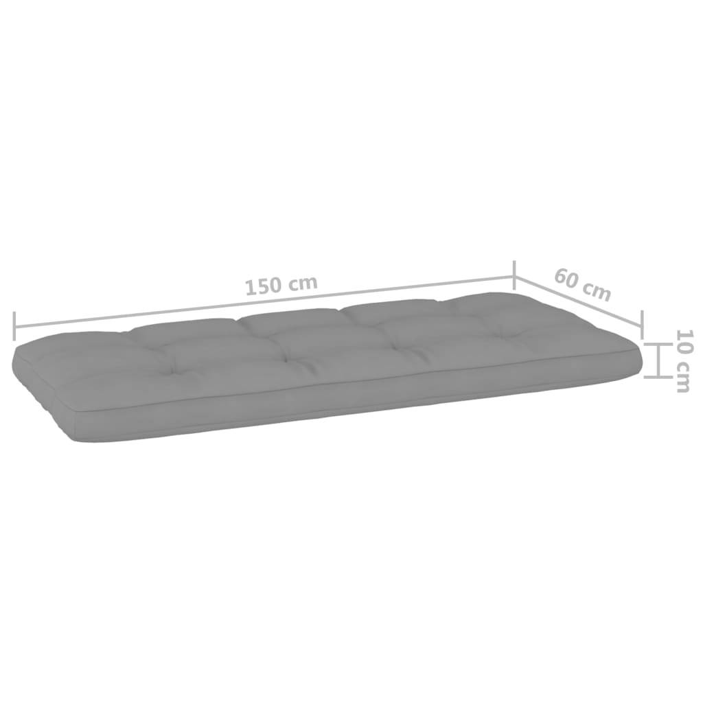 Helloshop26 - Banc de jardin meuble de patio d'extérieur terrasse avec coussins gris 179 x 76 x 76 cm pin imprégné - Imagen 6