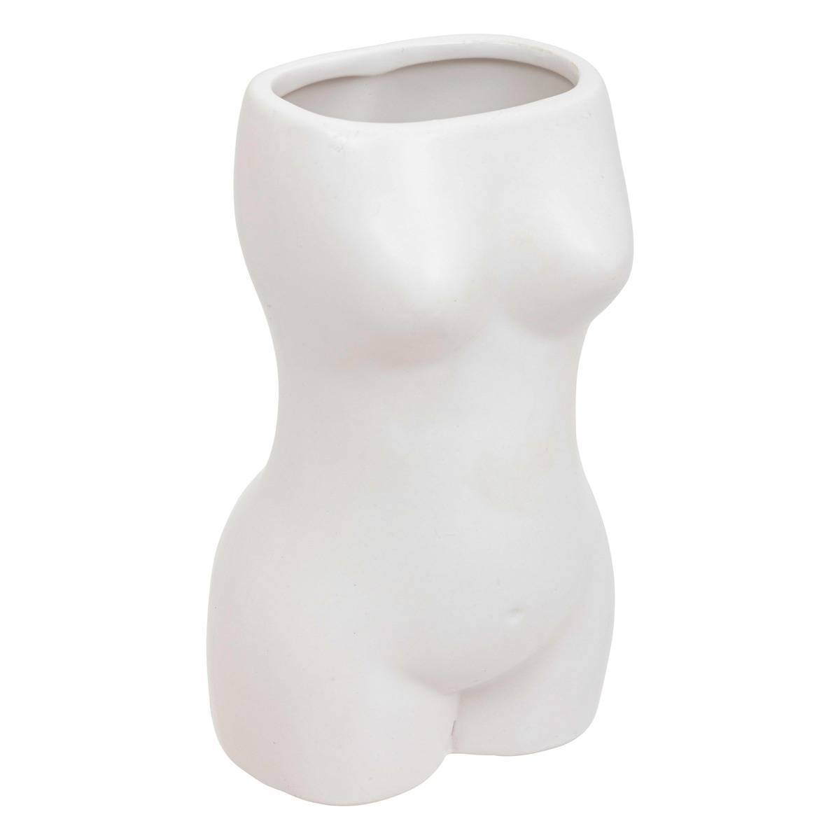 Atmosphera - Vase corps "Soleya" H17cm blanc - Atmosphera Créateur d'intérieur - Imagen 2