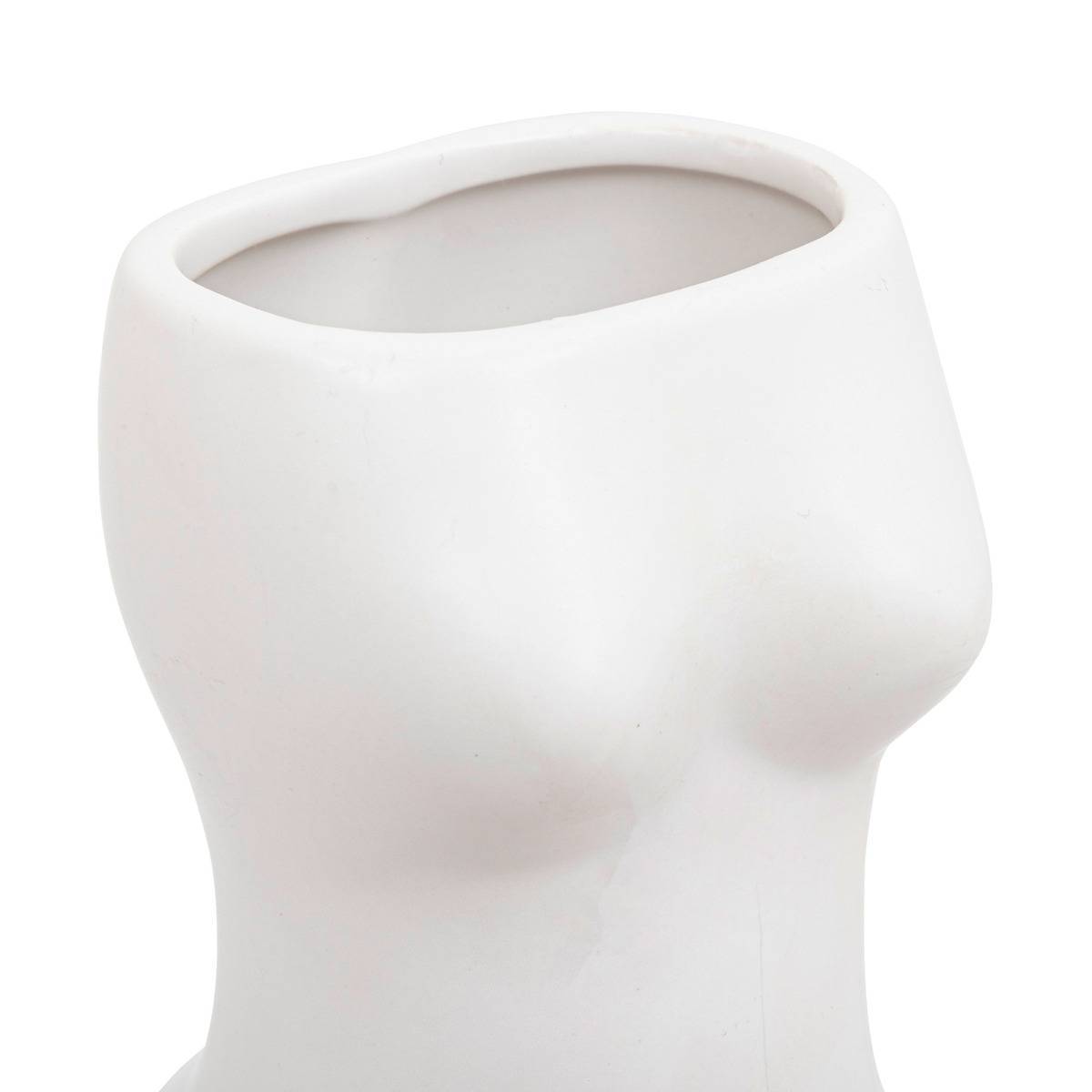 Atmosphera - Vase corps "Soleya" H17cm blanc - Atmosphera Créateur d'intérieur - Imagen 3