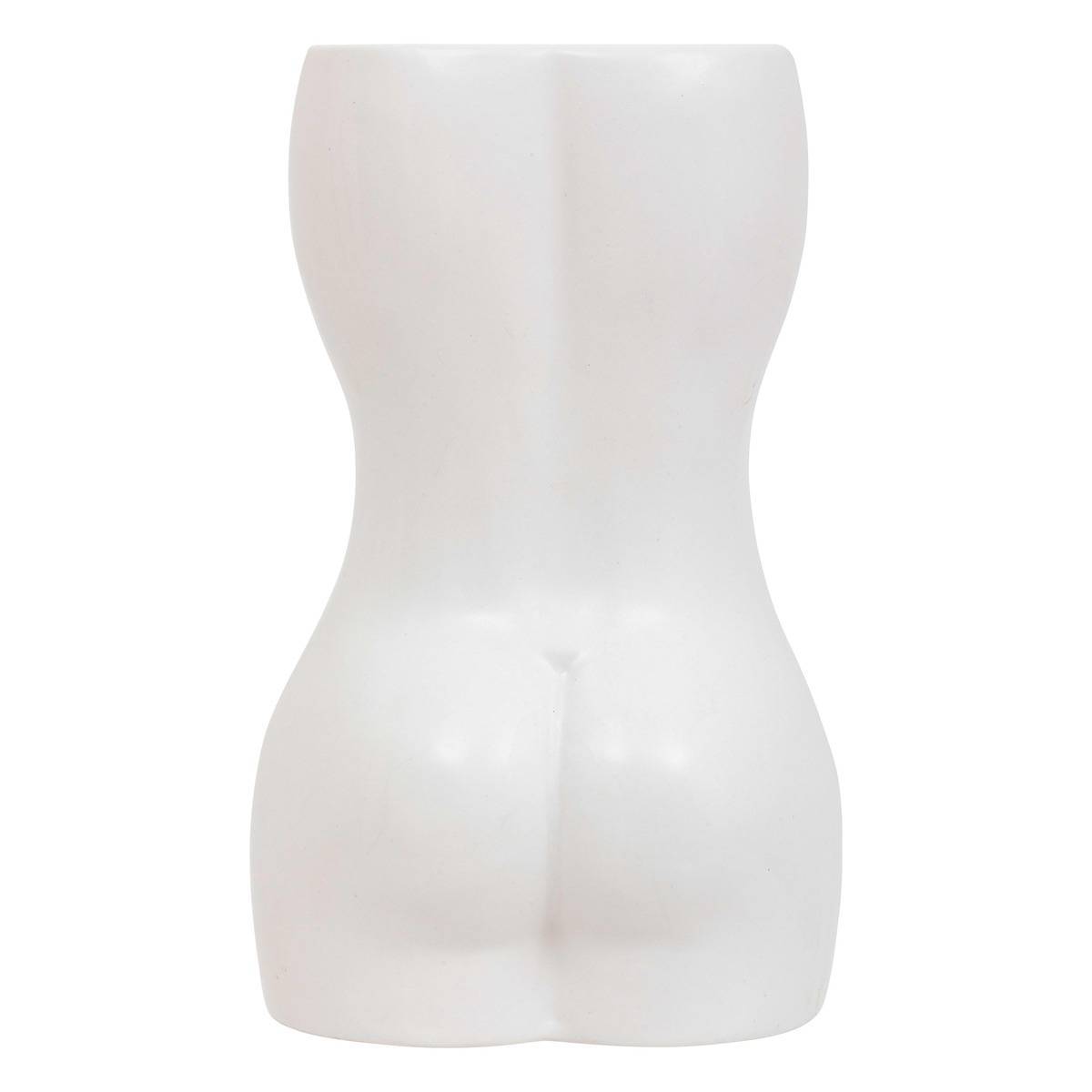 Atmosphera - Vase corps "Soleya" H17cm blanc - Atmosphera Créateur d'intérieur - Imagen 4
