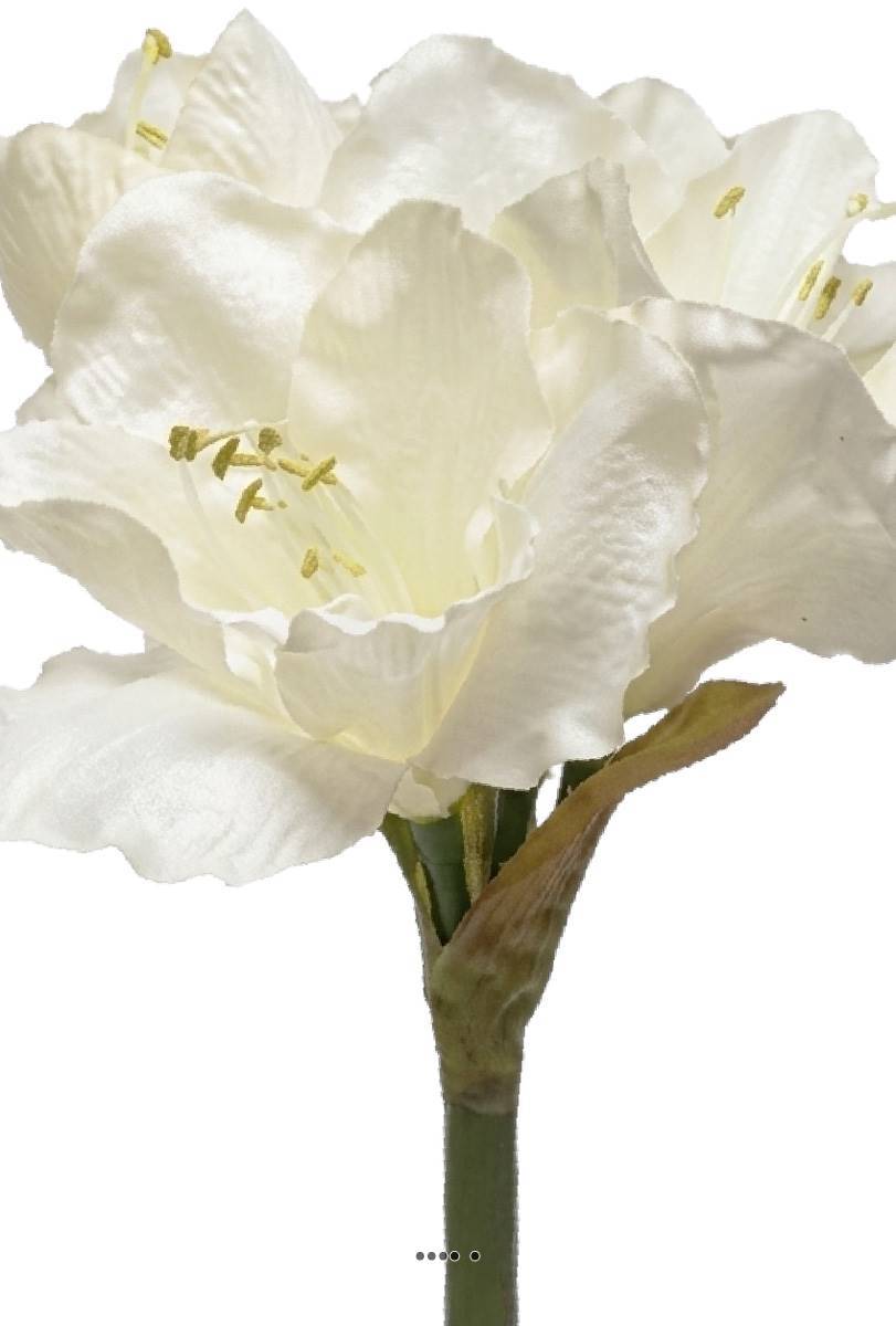Artificielles - Amaryllis artificiel H 65 cm Superbe Crème - couleur: Crème - Imagen 3