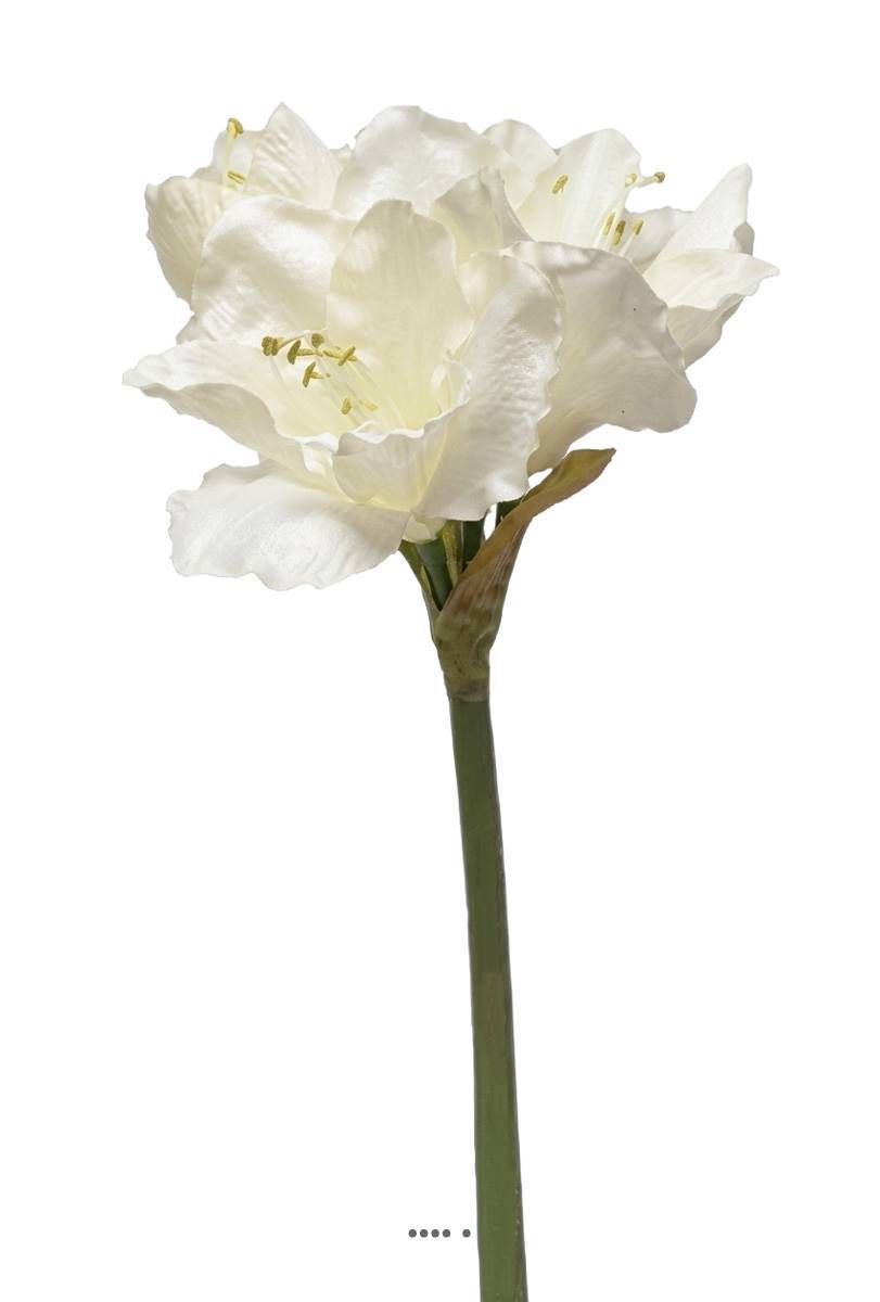Artificielles - Amaryllis artificiel H 65 cm Superbe Crème - couleur: Crème - Imagen 2
