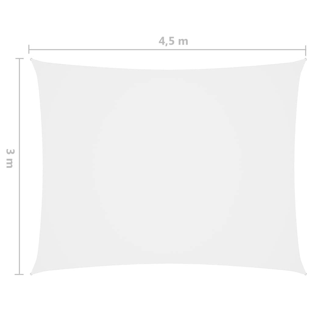 Helloshop26 - Voile toile d'ombrage parasol tissu oxford rectangulaire 3 x 4,5 m blanc - Imagen 6