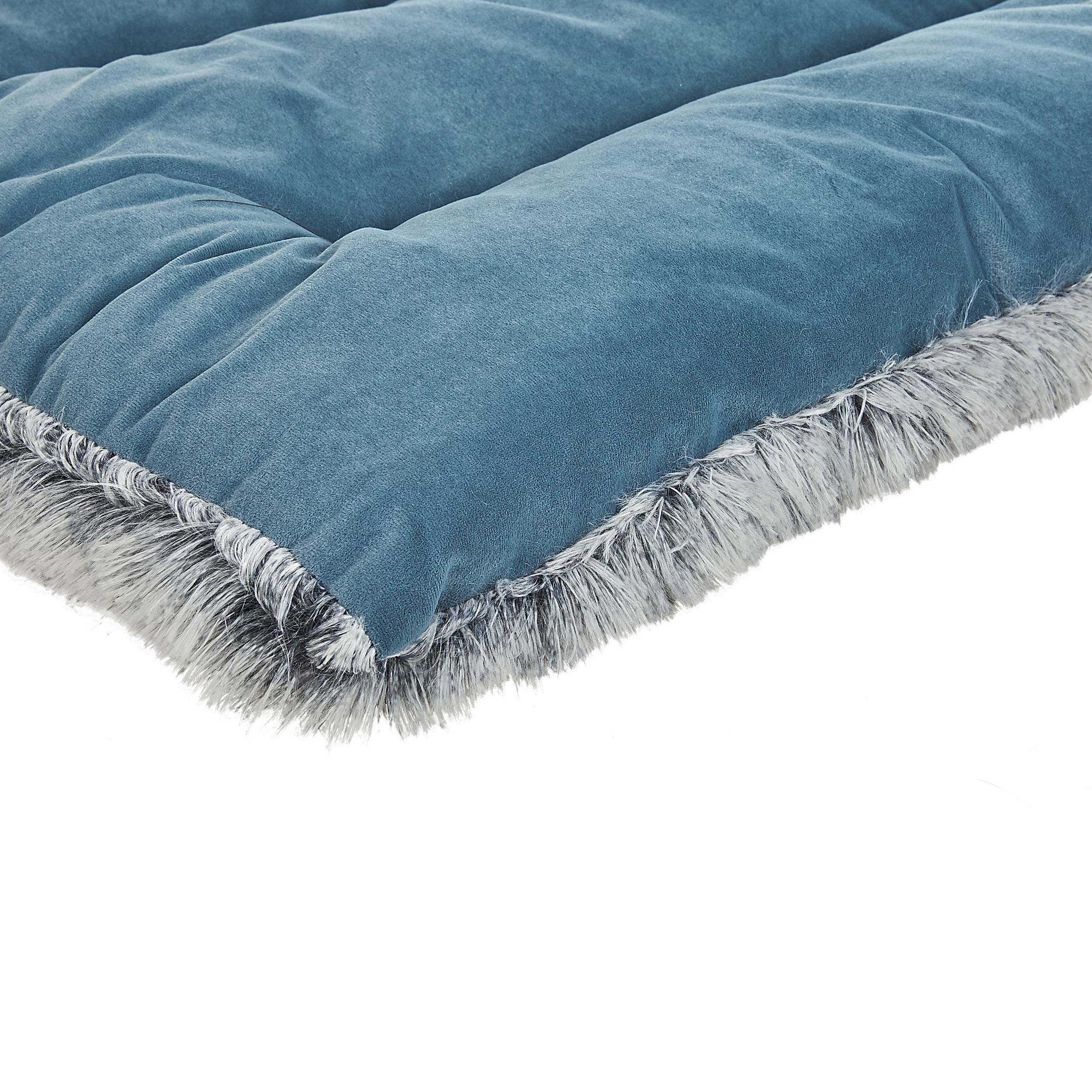Beliani - Lit pour animal Velours Bleu ERGANI - 60x45x10- Beliani - Image 5