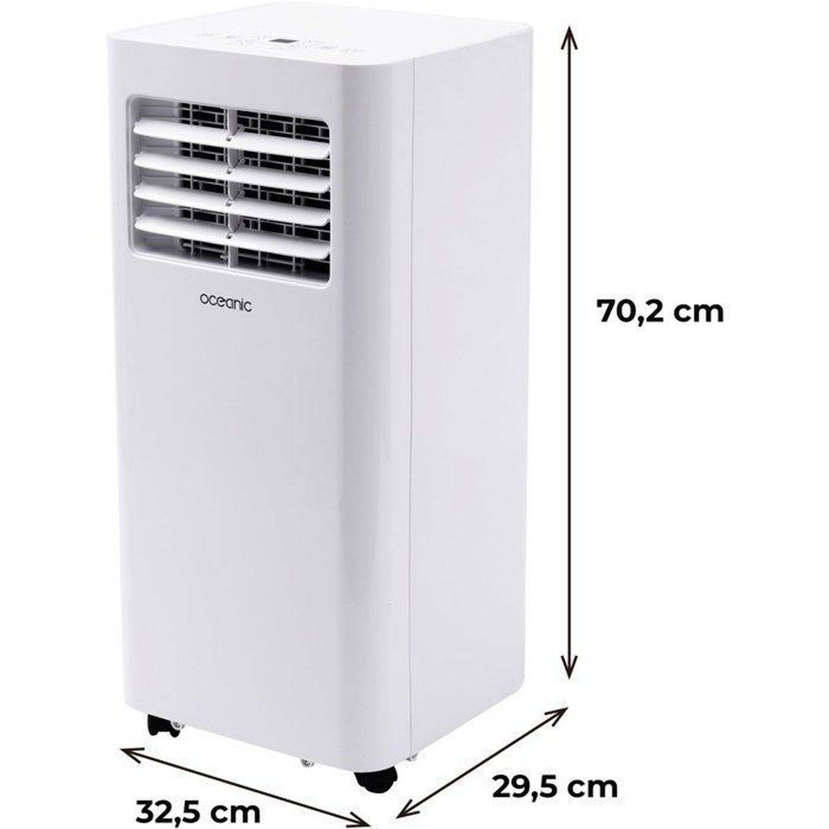 Climatiseur mobile monobloc OCEANIC 10000 BTU 2930 W blanc, refroidissement et déshumidification 24 L/j - Image 8