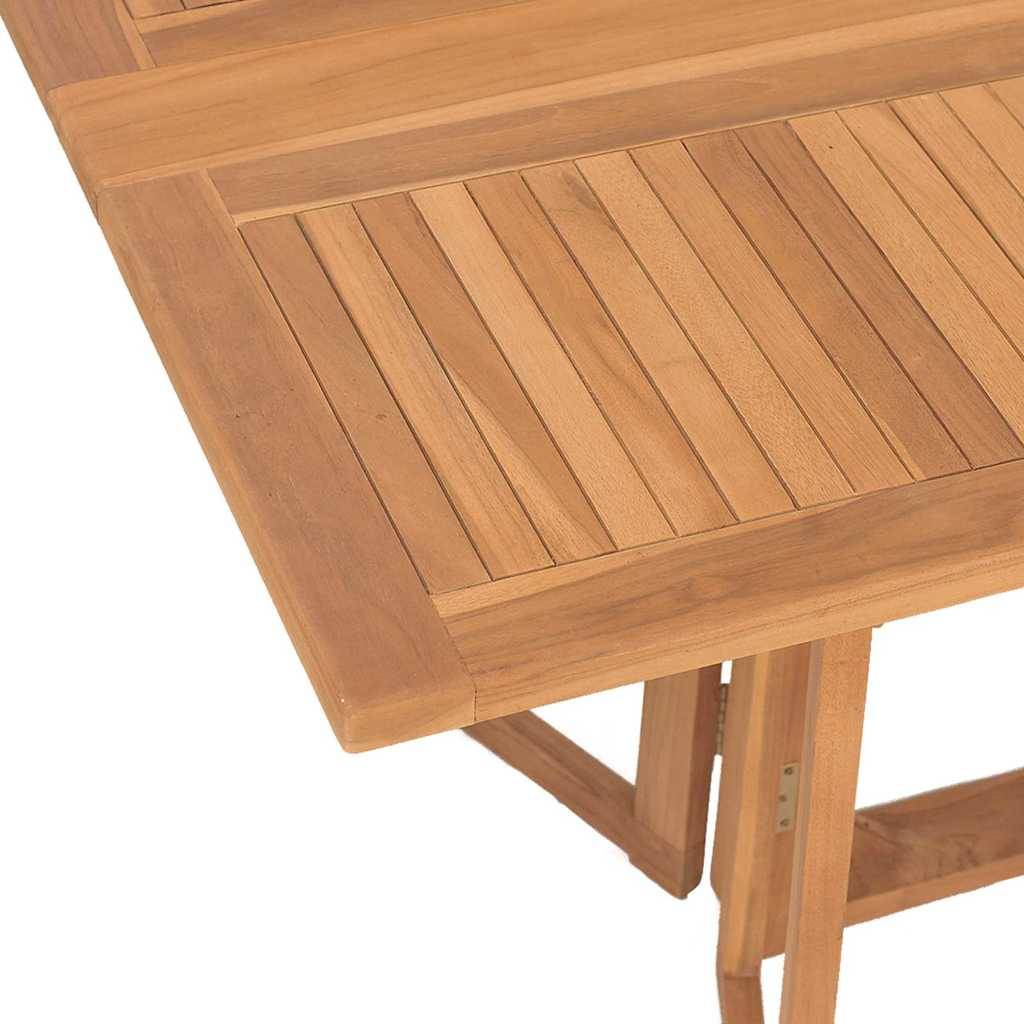 Ensemble de jardin bois de teck marron 150 x 90 x 75 cm - PANGIVO - Image 9