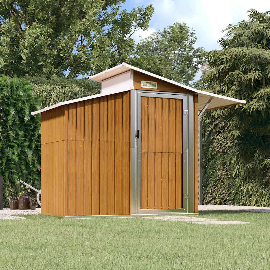 Vidaxl - Abri de jardin Marron 270x130x208,5 cm Métal galvanisé 3.5m² vidaXL 316245