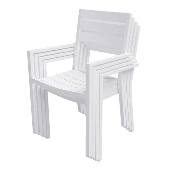 Happy Garden - Salon de jardin VENEZIA extensible 132/264 en aluminium blanc - 10 places - HAPPY GARDEN - Imagen 9