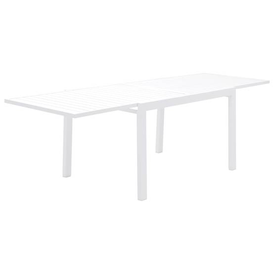 Happy Garden - Salon de jardin VENEZIA extensible 132/264 en aluminium blanc - 10 places - HAPPY GARDEN - Imagen 4