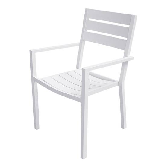 Happy Garden - Salon de jardin VENEZIA extensible 132/264 en aluminium blanc - 10 places - HAPPY GARDEN - Imagen 8