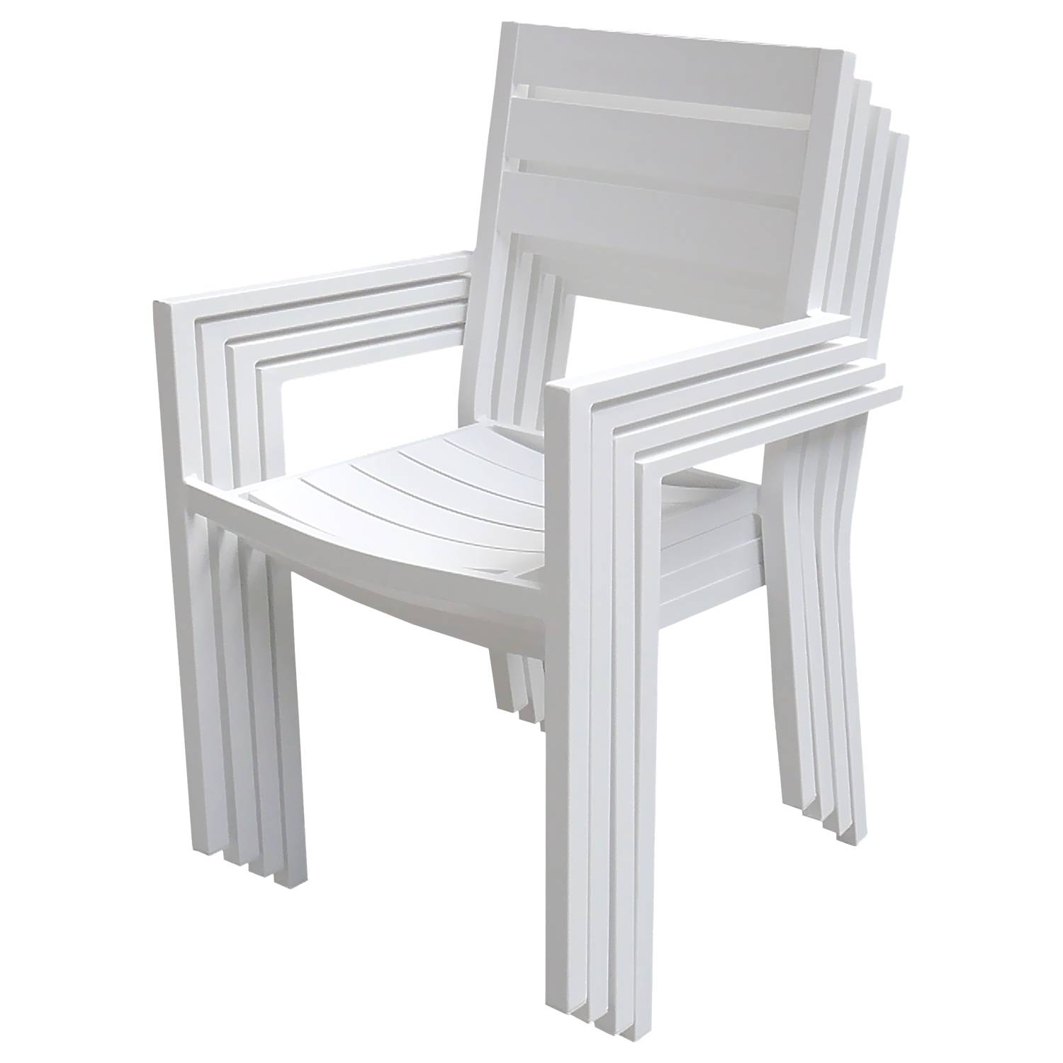 Happy Garden - Salon de jardin VENEZIA extensible 132/264 en aluminium blanc - 10 places - HAPPY GARDEN - Imagen 6