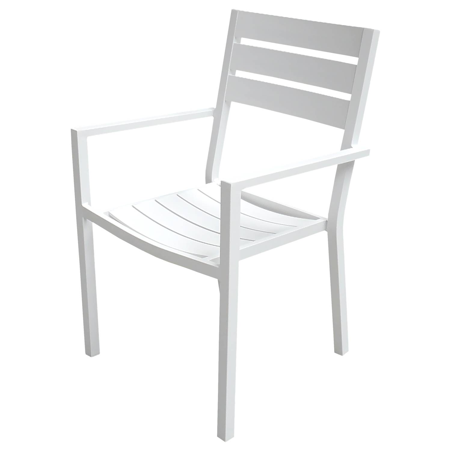 Happy Garden - Salon de jardin VENEZIA extensible 132/264 en aluminium blanc - 10 places - HAPPY GARDEN - Imagen 5