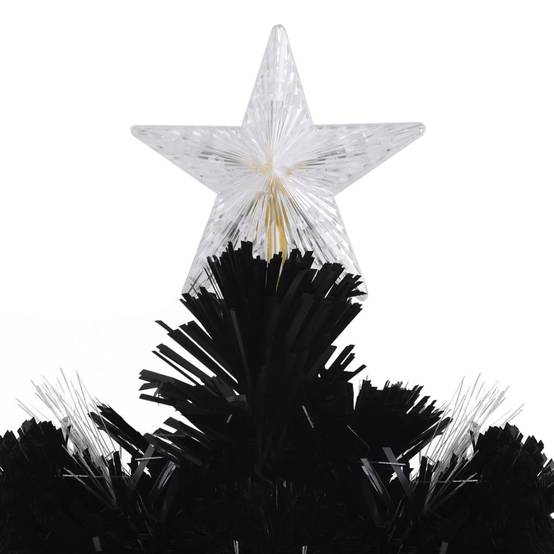 Sapin de Noël - Arbre de Noël et flocons de neige LED Noir 210 cm Fibre optique - Image 7