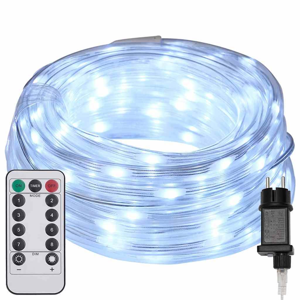 Guirlande Lumineuse Corde 100m 2400 LED PVC Intérieur Extérieur Blanc Froid – ComfortXL Outdoor Living - Image 2