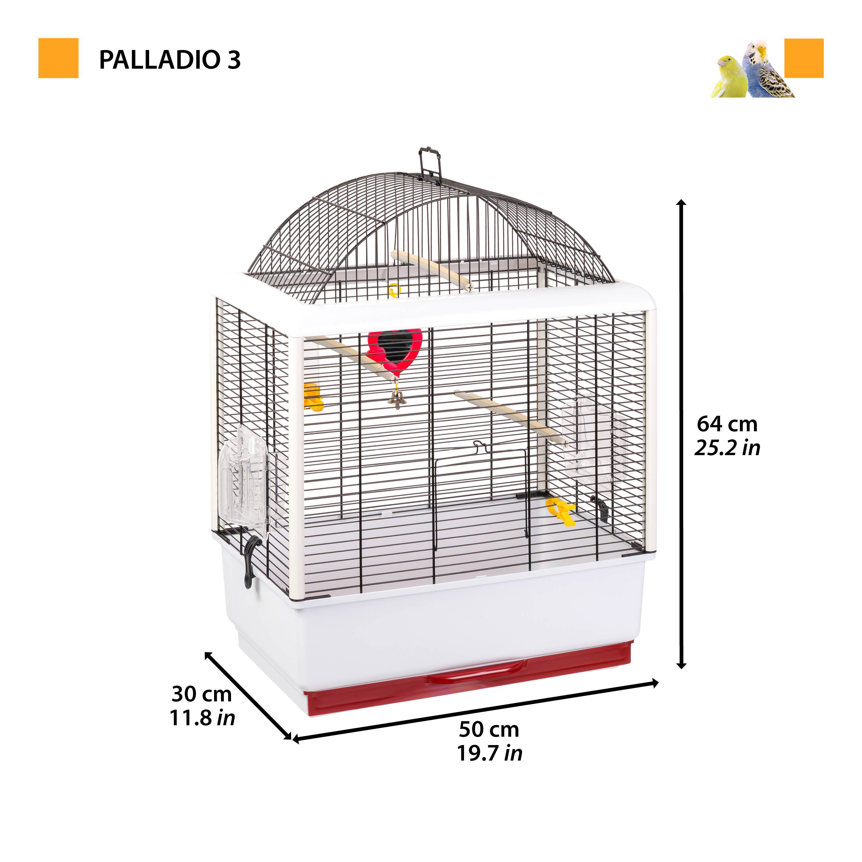 Ferplast - Cage pour Canaris et Autres Petits Oiseaux Exotiques PALLADIO 3, Toit Panoramique, livrée avec Accessoires - Image 2