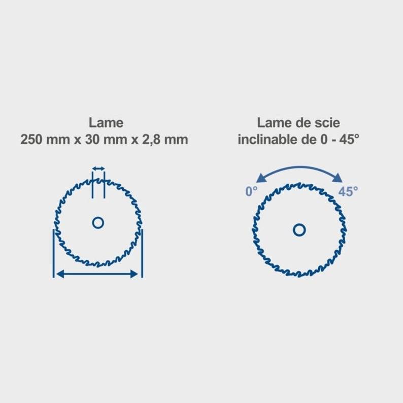 Scheppach - Scie circulaire sur table HS100S - Puissance 2000 W - Lame Ø 250 x 30 mm - Hauteur de coupe max 85 mm - Dimensions de la table 940 x 642 mm - SCHEPPAC - Image 4