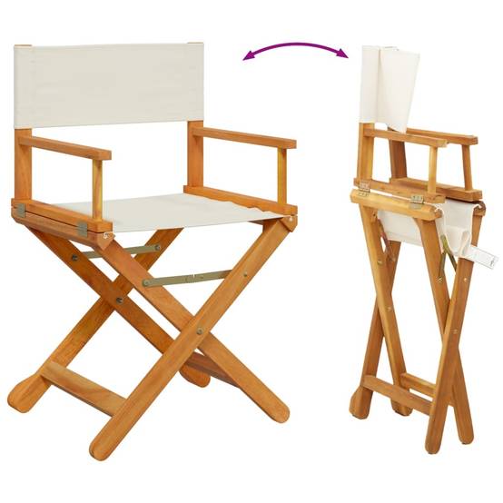 Lot de 6 Chaises de jardin pliables - Chaises d'extérieur - Chaise pliante de jardin blanc crème tissu - Image 7