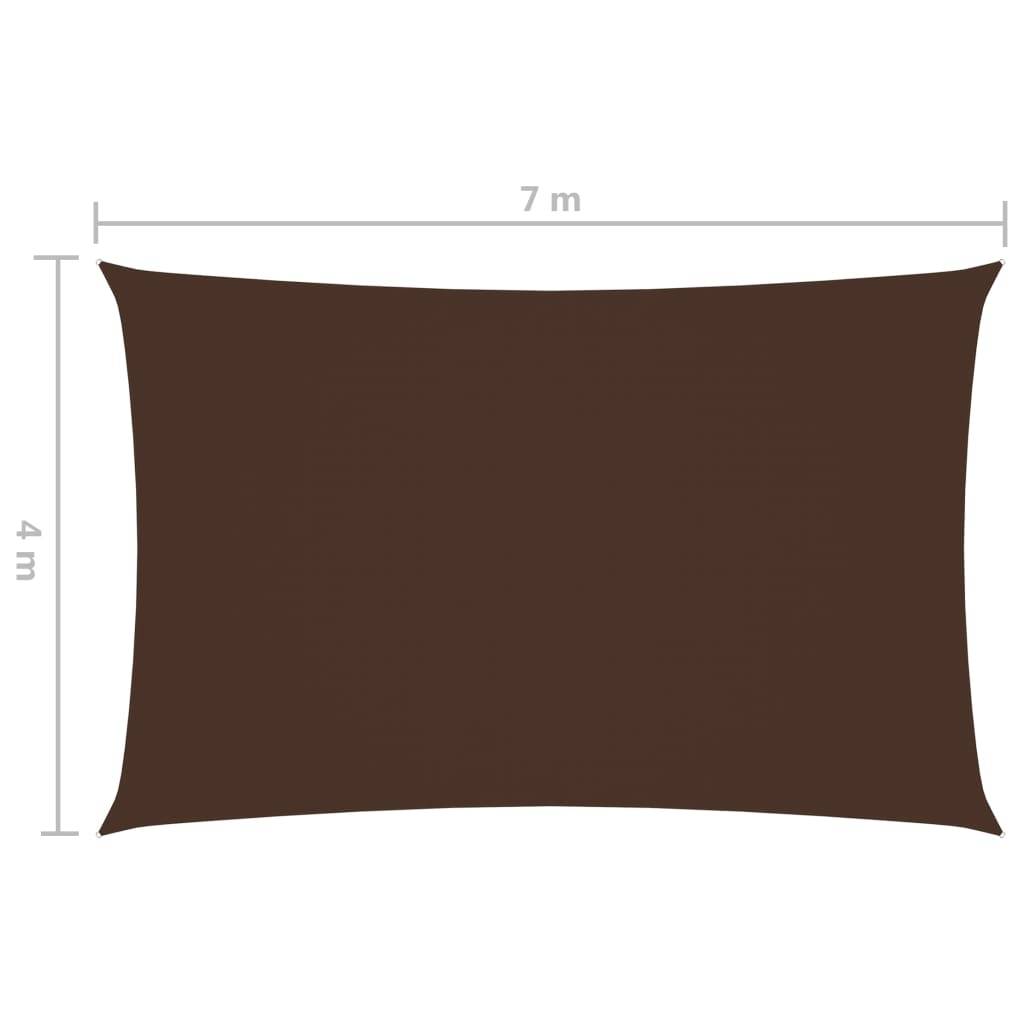 Helloshop26 - Voile toile d'ombrage parasol tissu oxford rectangulaire 4 x 7 m marron - Imagen 6